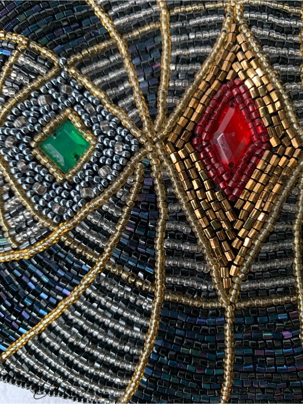 Vintage Henry Birks Beaded Art Deco Evening Clutch, no strap - Picture 11 of 14